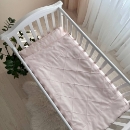 Set lenjerie de schimb pentru patut bebe 3 piese Velvet roz (2)